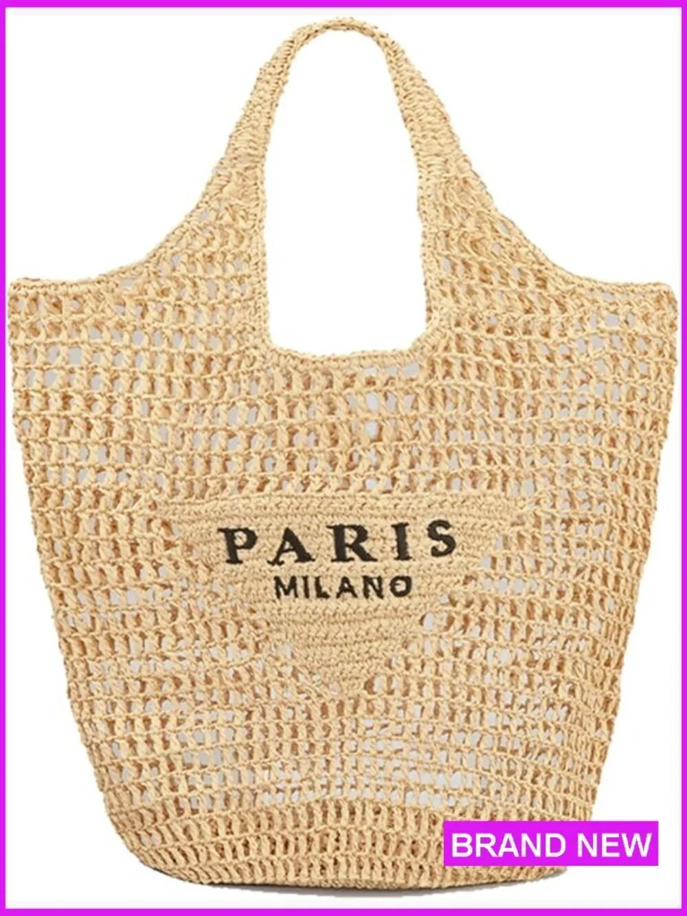 Straw Woven Hobo Tote Foldable Large Capacity Beach Bag Summer Boho